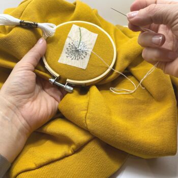 Dandelion Embroidery/Up Cycling Clothing Kit, 8 of 10