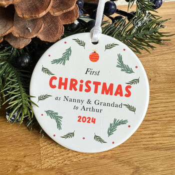 Christmas Ceramic Ornament As Nanny And Grandad, 7 of 7