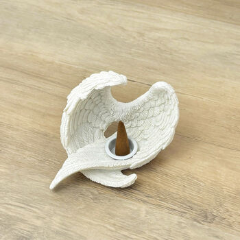 White Angel Wing Incense Cone Holder Remembrance Gift, 4 of 9