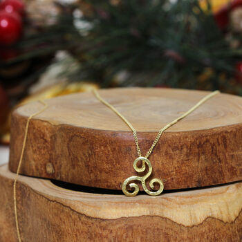 Handmade Solid 18ct Gold Celtic Love Knot Pendant, 2 of 4