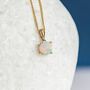 Personalised Solid 9ct Gold October Opal Birthstone Necklace, thumbnail 1 of 10