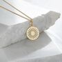 Daisy Token Charm Necklace Gold Vermeil, thumbnail 1 of 6
