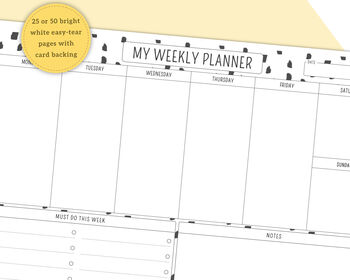Personalised Spotty Weekly Planner Tear Off Pad, 6 of 7
