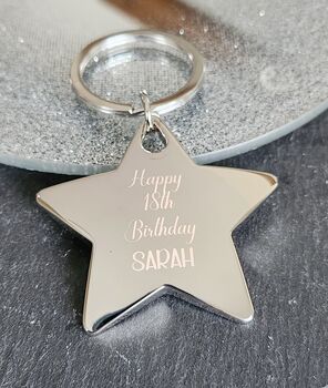 Personalised Chunky Star Keyring, 2 of 2