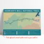 Hadrian's Wall Path Map Art Print With Tick List, thumbnail 6 of 8