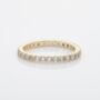 18k Gold Plated Cubic Zirconia Single Stacking Ring, thumbnail 3 of 6