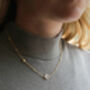 Iseo Pink Chalcedony And Gold Plated Necklace, thumbnail 2 of 4