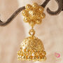 Jhumka Filigree Dangly Ball Charm Gold Plated Earrings, thumbnail 6 of 9