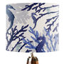 Coral And Seahorse, Blue And White Lamp Shade, thumbnail 3 of 5