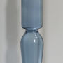 Tall Cornflower Blue Elegant Glass Candlestick, thumbnail 2 of 4