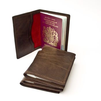 Leather Passport Travel Wallet, 4 of 11