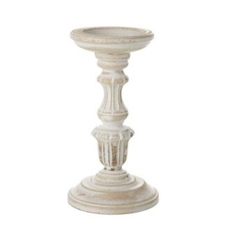 White Wooden Candle Holder, 2 of 2