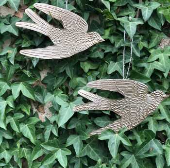 Small Silver Pressed Metal Dove Decoration, 2 of 2