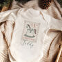 Personalised ‘My First Christmas’ Rocking Horse Baby Outfit, thumbnail 2 of 4
