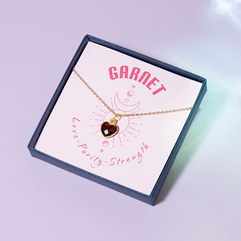 Healing Heart Garnet Gemstone Necklace, 5 of 10