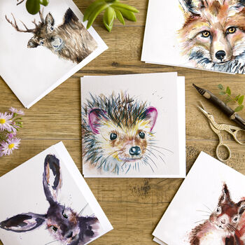Wildlife Collection Pack Of Five Blank Greeting Cards, 6 of 8