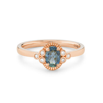 Ethically Sourced Sapphire Diamond Engagement Ring: Ida, 4 of 5