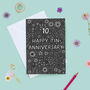 Tin Floral 10th Anniversary Card, thumbnail 1 of 2