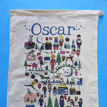 Personalised Merry Christmas Gift Sack, 9 of 9