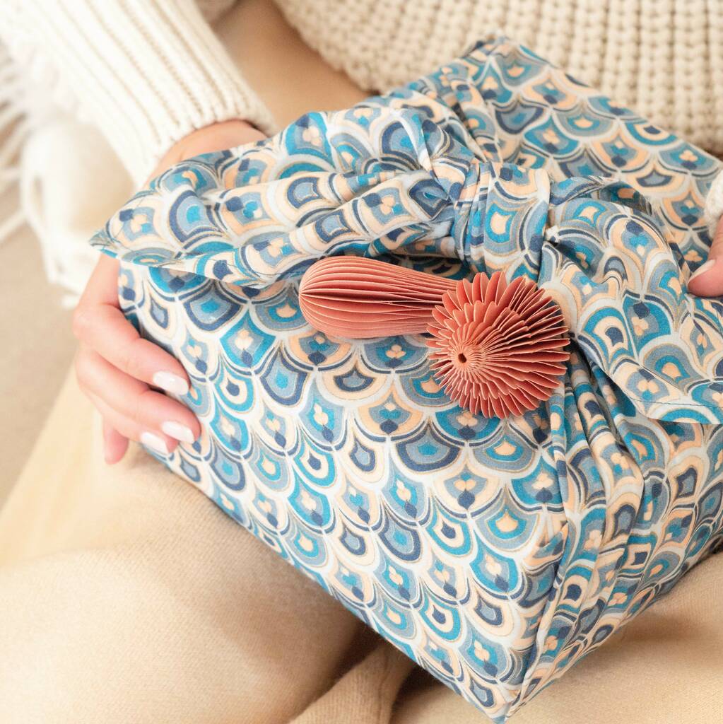 Fabric Gift Wrap Reusable Furoshiki Art Deco, 1 of 10