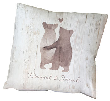Personalised Bear Couple Cushion, 6 of 7