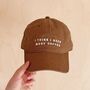 ‘I Think I Need More Coffee’ Cotton Baseball Cap, thumbnail 2 of 9