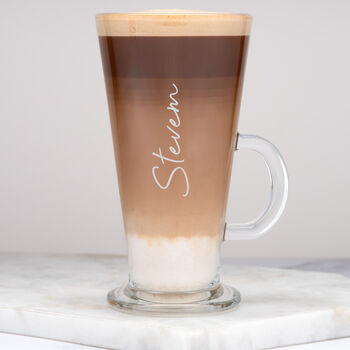 Personalised Large Name Latte Glass, 3 of 3