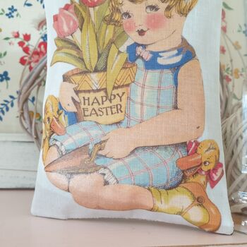 Vintage Easter Illustration Fabric Gift Decoration, 4 of 4