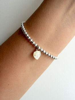 St Christopher Heart Bracelet Sterling Silver, 4 of 6