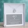 40th Birthday Sterling Silver Rings Necklace, thumbnail 1 of 5