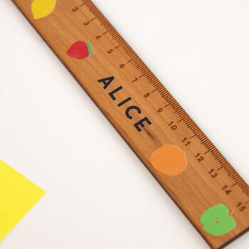 Personalised Fruit Name Wooden Ruler, 5 of 7