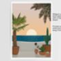Sunset In Ibiza Travel Art Print, thumbnail 2 of 6