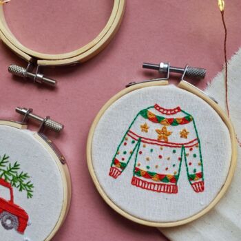 Christmas Jumper Embroidery Kit, 4 of 8