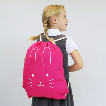 Children's Bunny Face Gym Bag, 2 of 8