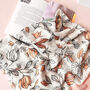 Pink Roses Black Outlined Print Scarf, thumbnail 5 of 11