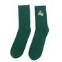 Men's Whisky Embroidered Cotton Socks Three Pack, thumbnail 3 of 5