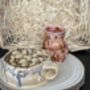 Handmade Porcelain Espresso Cup And Saucer Blush Pink And Cream With Drip Glaze, thumbnail 1 of 6