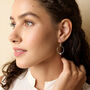 Sterling Silver Circle Larimar Drop Earrings, thumbnail 2 of 5