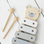 Personalised Wooden Teddy Xylophone Toy, thumbnail 2 of 5