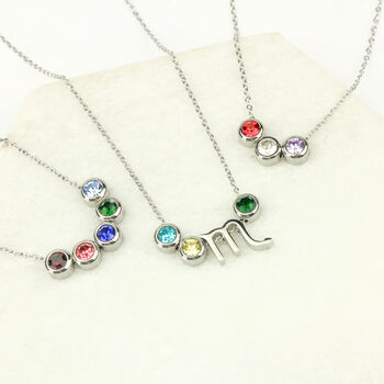 Family Birthstone And Zodiac Sign Necklace, 3 of 12