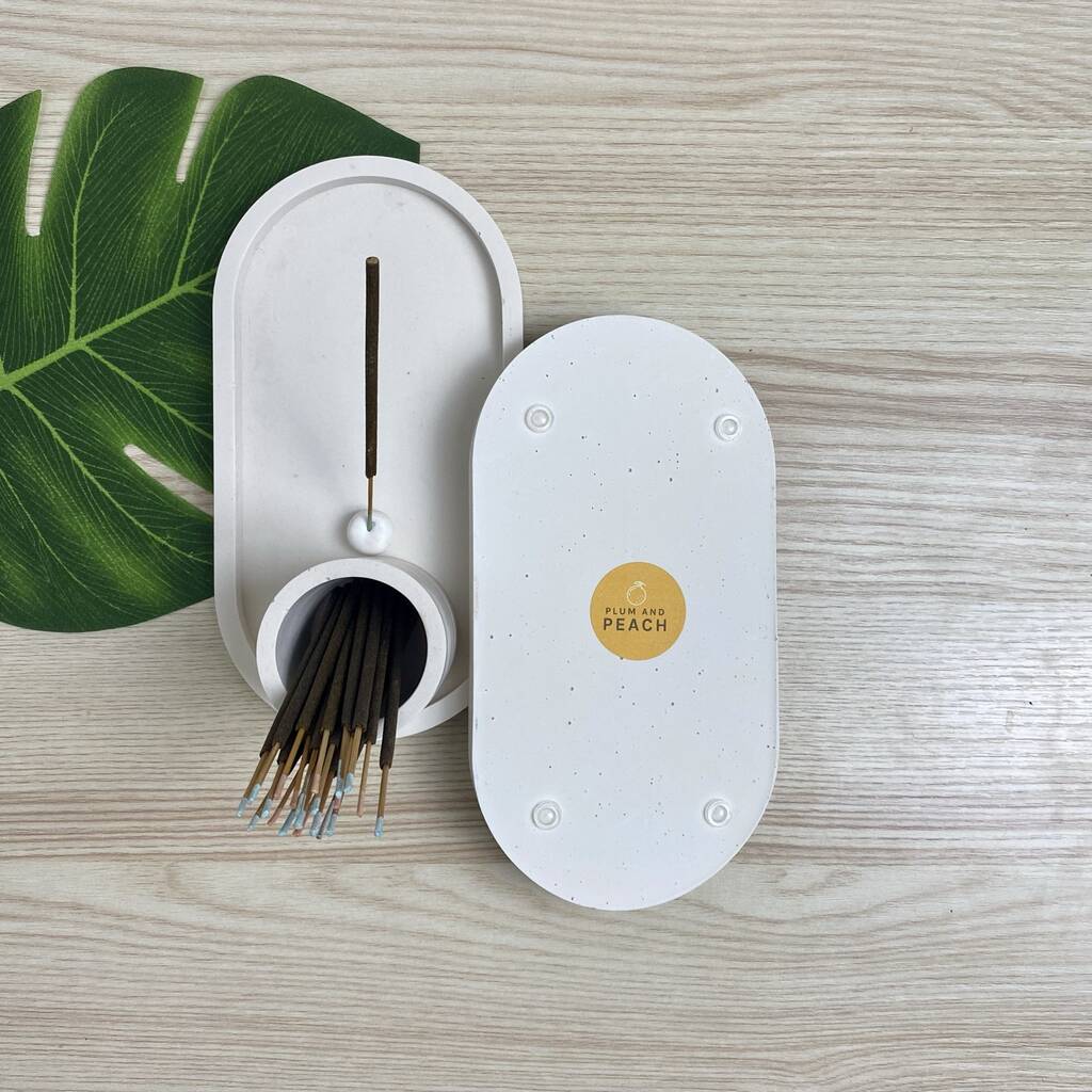 Incense Stick Holder With Stick Storage By Plum and Peach