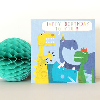 Dinosaurs Happy Birthday Card, 5 of 5