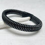 Woven Leather And Stainless Steel Bracelet For Men, thumbnail 7 of 12