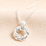 Sterling Silver Halo Knot Pendant Necklace, thumbnail 1 of 4