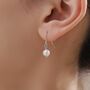Sterling Silver Freshwater Pearl Drop Hook Earrings, thumbnail 4 of 12