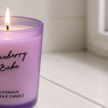 Blueberry And Vanilla Bakery Scented Soy Wax Candle, 4 of 6