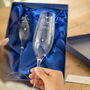 Personalised Mr And Mrs Wedding Champagne Flutes, thumbnail 2 of 4