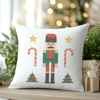 Nutcracker Christmas Cushion, 4 of 4