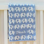 Personalised Knitted Elephant Baby Blanket, thumbnail 6 of 11