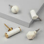 G Decor Estella Marble Hammered With Brass Pull Knobs, thumbnail 1 of 5